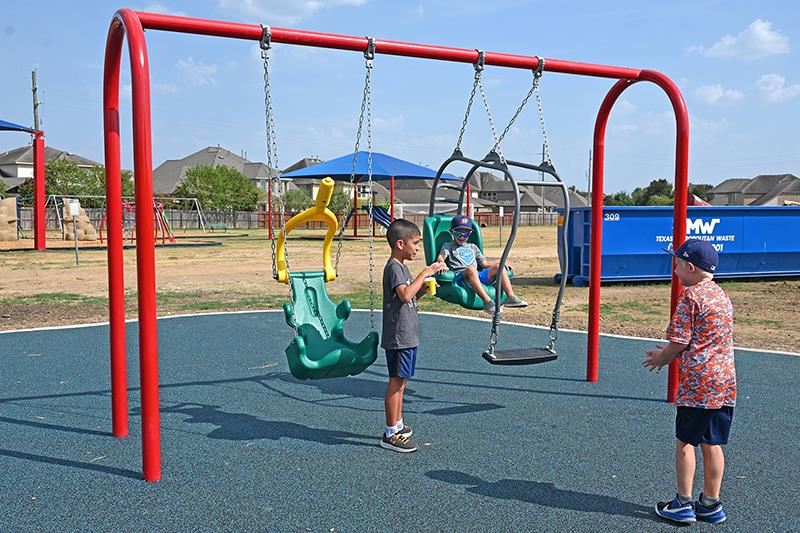 The all-inclusive playground also includes a “buddy swing” which allows students with special needs to swing with others.